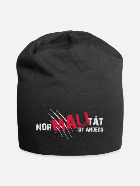 Nor-MALI-tät is anders - Jersey-Beanie - Schwarz