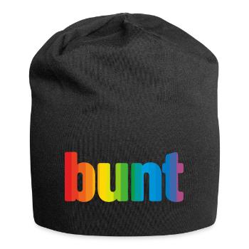 bunt - Jersey-Beanie - Schwarz - Vorne