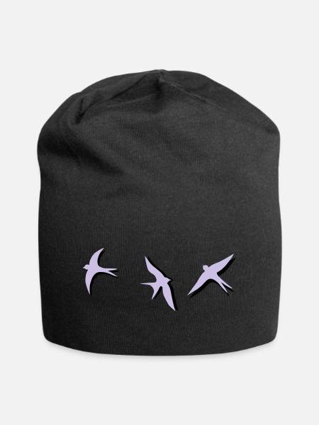 swallow - Jersey Beanie - black