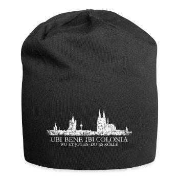 UBI BENE IBI COLONIA Kölnerer Skyline von Köln - Jersey-Beanie - Schwarz - Vorne