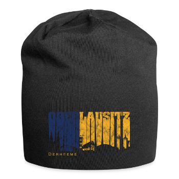 Oberlausitz Skyline - Fanartikel mit Retro Design - Jersey-Beanie - Schwarz - Vorne
