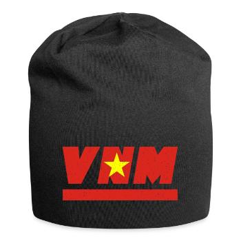 Drapeau du Vietnam drapeau VNM - Bonnet en jersey - noir - Devant