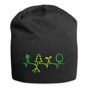 Nature Heartbeat - Jersey Beanie - black - Front