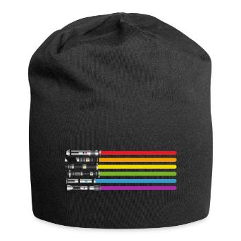 Lichtschwerter - Jersey-Beanie - Schwarz - Vorne