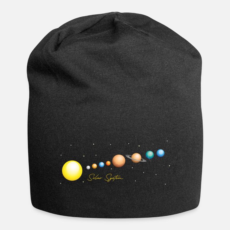 Système solaire - Bonnet en jersey - noir