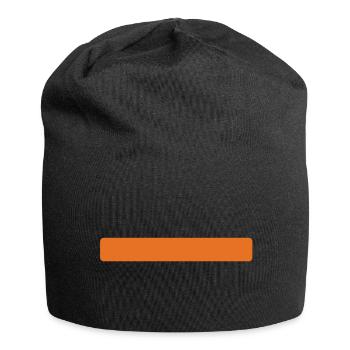 streifen orange - Jersey-Beanie - Schwarz - Vorne