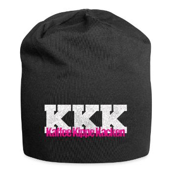 Kaffee Kippe Kacken - Jersey-Beanie - Schwarz - Vorne