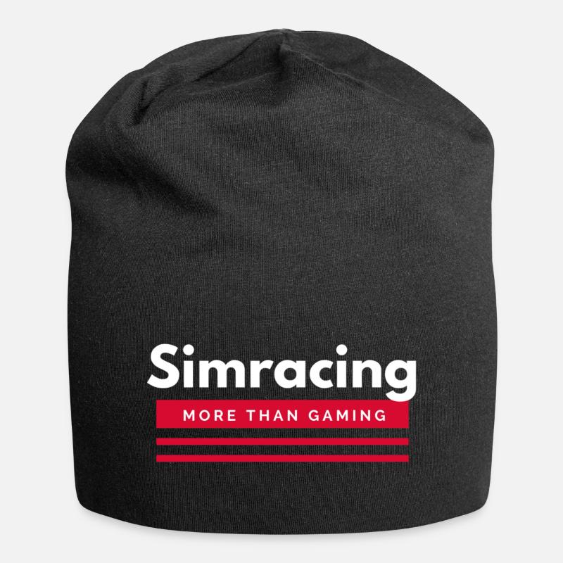 Simracer, Simracing, Gaming, Passion Gift - Jersey Beanie - black