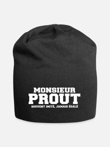 Monsieur prout cadeau drôle péteur pet - Bonnet en jersey - noir
