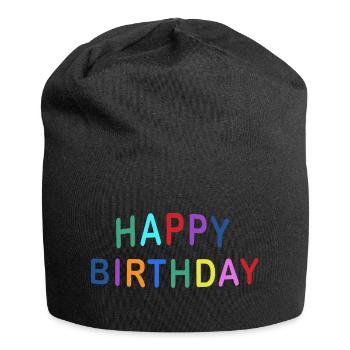 HAPPY BIRTHDAY COLOR - Bonnet en jersey - noir - Devant