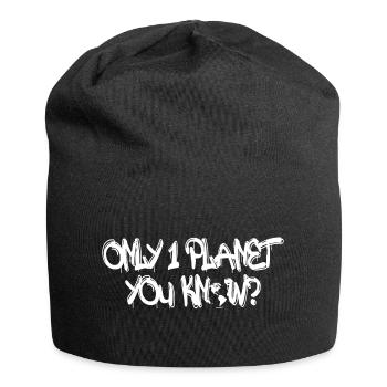 Changement climatique / Lutte contre le changement climatique - Bonnet en jersey - noir - Devant
