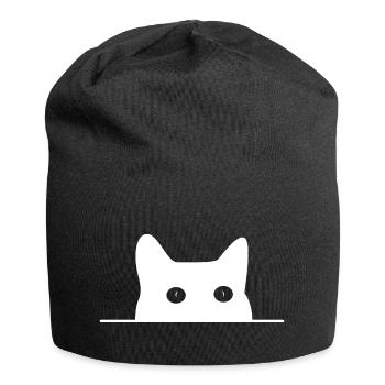 chat - Bonnet en jersey - noir - Devant