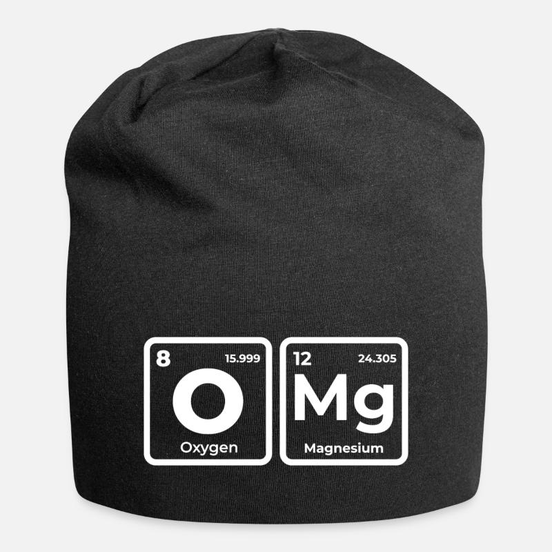 Oxygen Magnésium / Physique, Chimie, Mathématiques - Bonnet en jersey - noir