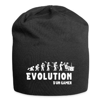 Évolution d'un gamer geek cadeau - Bonnet en jersey - noir - Devant