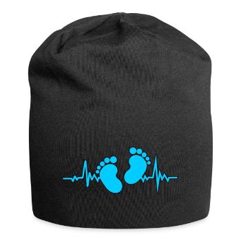 Heartbeat baby boy - Jersey Beanie - black - Front