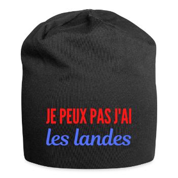 Je peux pas j'ai Les landes - Bonnet en jersey - noir - Devant