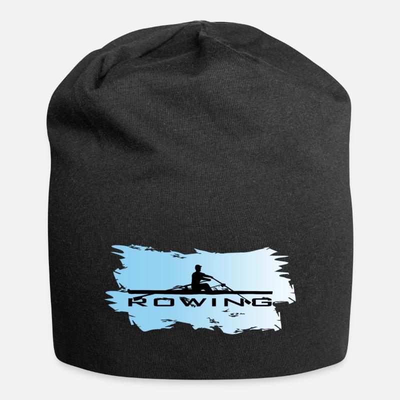 Rowing, One rower, Water - Jersey Beanie - black