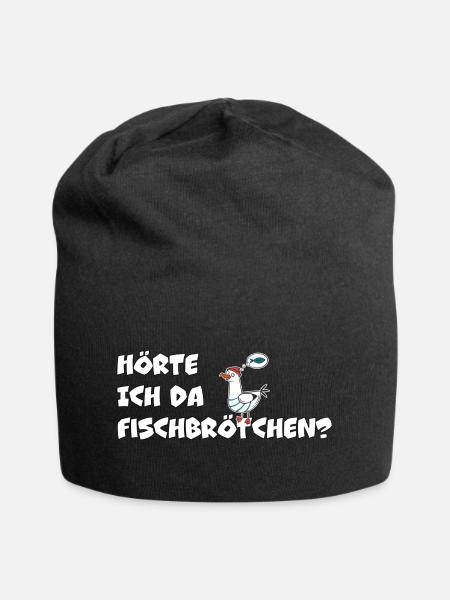 Fischbrötchen - Möwe - Jersey-Beanie - Schwarz