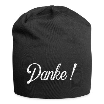 Danke - Jersey-Beanie - Schwarz - Vorne