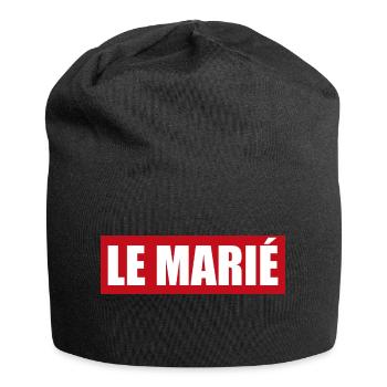 Le marié | cadeau de mariage | mariage - Bonnet en jersey - noir - Devant