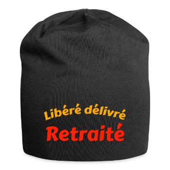 Libéré délivré retraité - C - Bonnet en jersey - noir - Devant