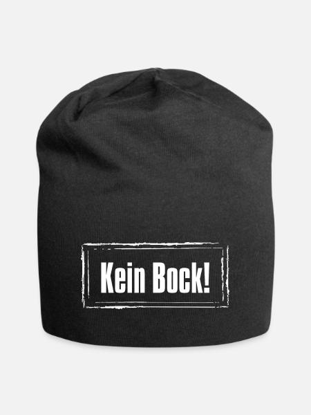 Kein Bock - Jersey-Beanie - Schwarz