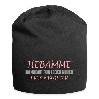 Hebamme - Jersey-Beanie - Schwarz - Vorne