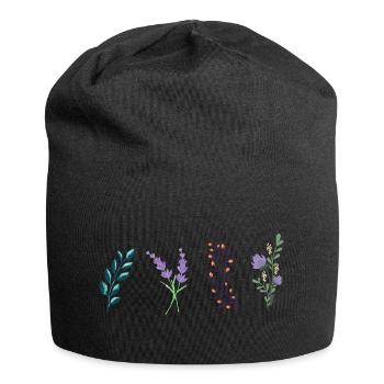 fleurs de printemps idée de cadeau - Bonnet en jersey - noir - Devant