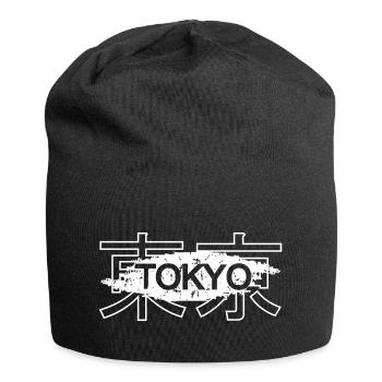 Tokyo Tokio Japan 東京 - Jersey-Beanie - Schwarz - Vorne