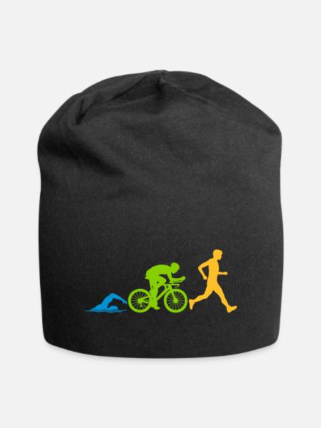 Compétition de triathlon sportif - Bonnet en jersey - noir