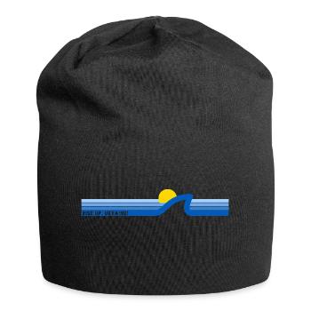Rise Up Ukraine Sun Sea Wave Freedom - Jersey Beanie - black - Front