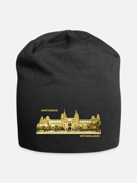 Niederlande Holland Amsterdam Hauptstadt Museum - Jersey-Beanie - Schwarz