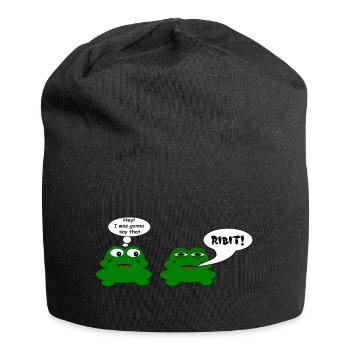 Frog chat - Jersey Beanie - black - Front