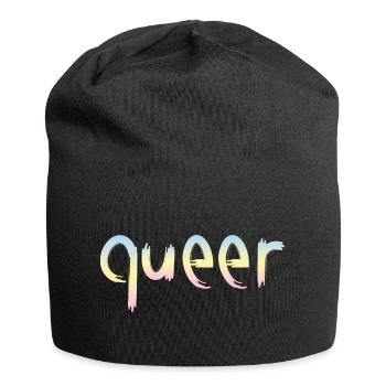 queer - Jersey-Beanie - Schwarz - Vorne