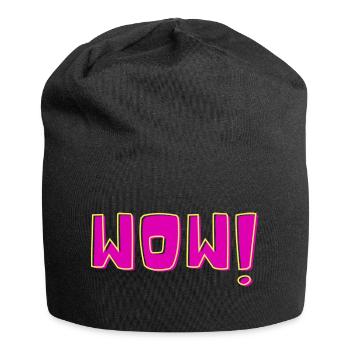 WOW - Jersey-Beanie - Schwarz - Vorne