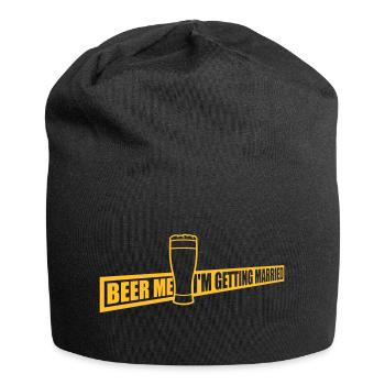 Beer Me Getting Married - Jersey Beanie - black - Front