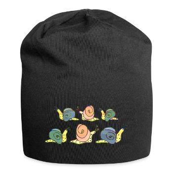 Schnecken - Jersey-Beanie - Schwarz - Vorne