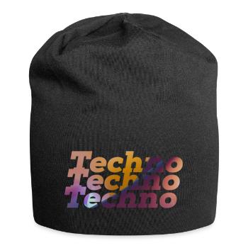 Techno Rave Design elektronische Musik Party 2022 - Jersey-Beanie - Schwarz - Vorne