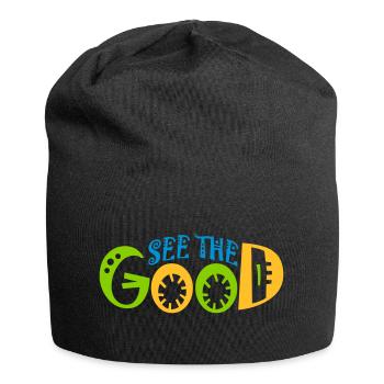 see the good Zitat - Jersey-Beanie - Schwarz - Vorne