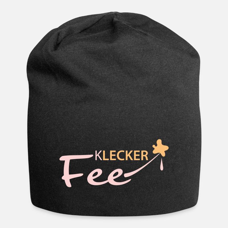Lecker Klecker Fee - Jersey-Beanie - Schwarz