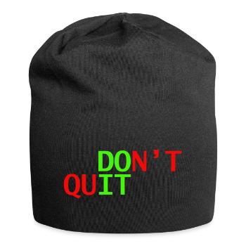 don't quit doit - Jersey Beanie - black - Front