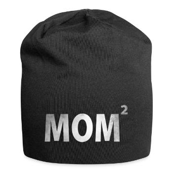 Mum hoch 2 - Mother of 2 children - Jersey Beanie - black - Front