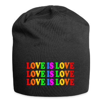 Love is love - Jersey-Beanie - Schwarz - Vorne