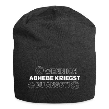 Abheben = Angst - Volleyballer Beach Volleyball - Jersey-Beanie - Anthrazit - Vorne