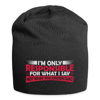 ce que je dis citation - Bonnet en jersey - noir - Devant