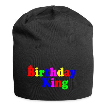 Birthday king - Jersey-Beanie - Schwarz - Vorne