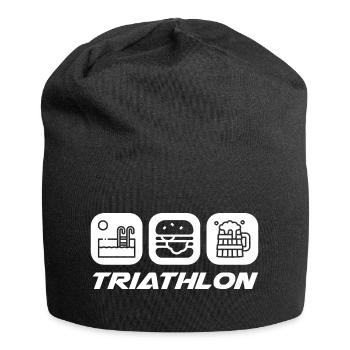 Pour les fans du triple effort - Bonnet en jersey - noir - Devant