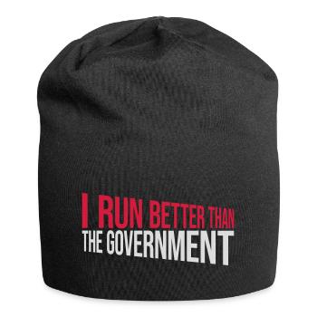 mieux fonctionner que le gouvernement - Bonnet en jersey - noir - Devant