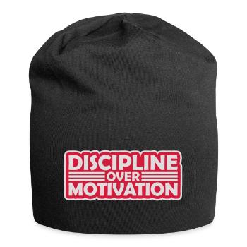 Citation de discipline sur la motivation - Bonnet en jersey - noir - Devant