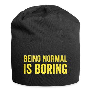 Être normal est ennuyeux - Bonnet en jersey - noir - Devant